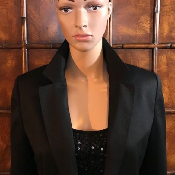 Anne Klein Paris Nights Curved Pleat Pocket Jacket - Picture 6 of 13